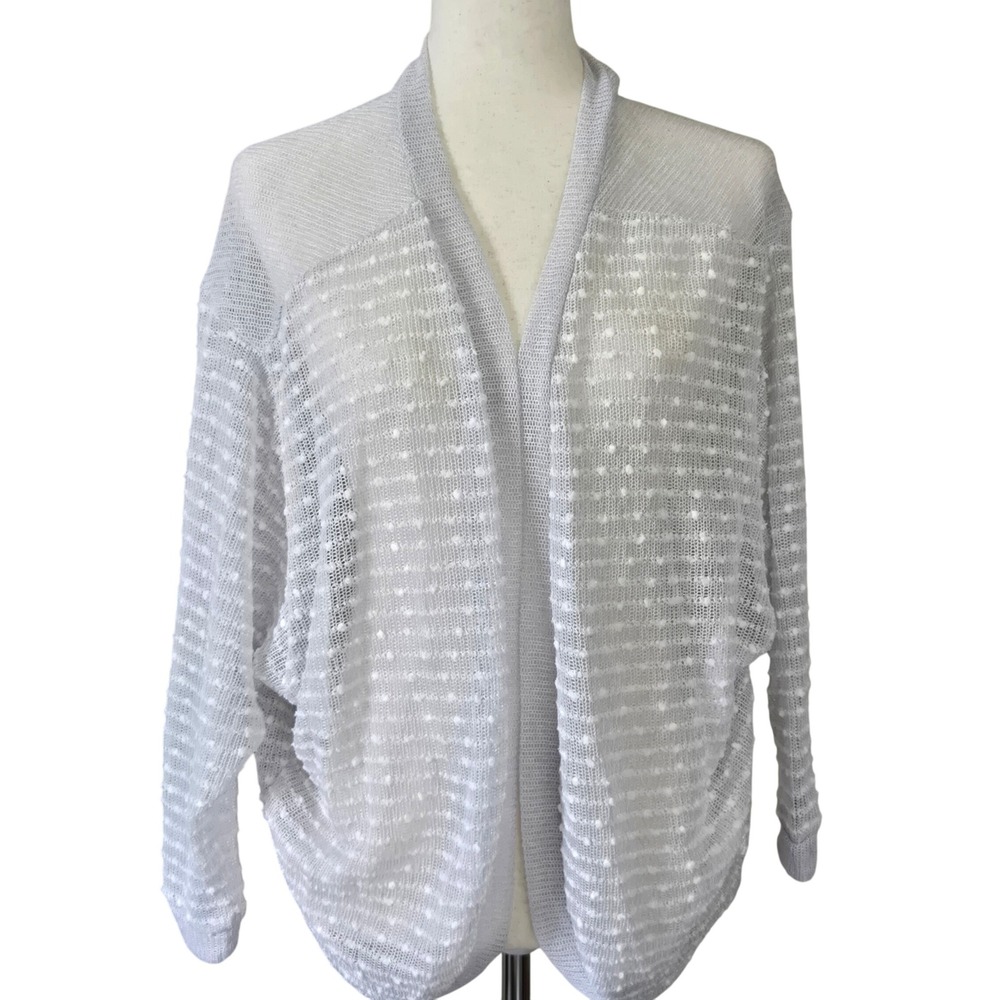 NEW Streetwear Society Womens Cardigan‎ Sz L Open Knit Lightweight Beach Coverup